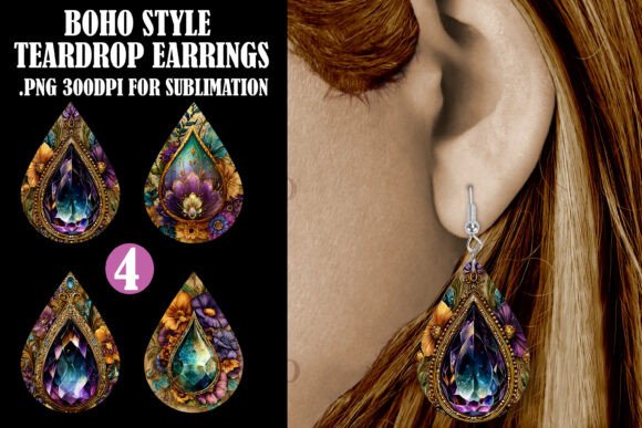 Boho Floral Teardrop Earrings PNG, S3: A Designer's Real-World Review