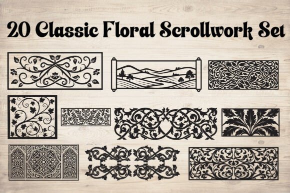 Classic Floral Scrollwork Vector Set Review