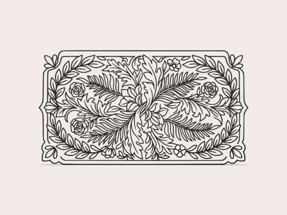 Decorative Leaves Panel SVG STL 🌿✨