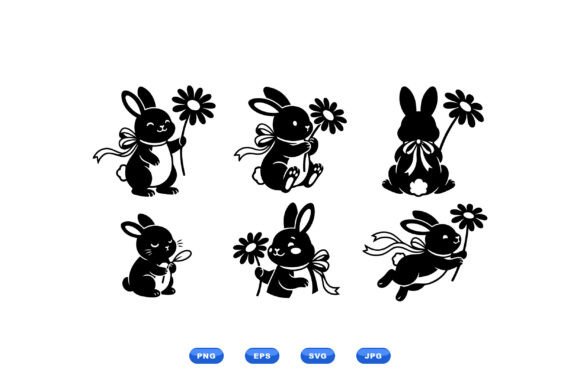 Easter Bunny Floral Clipart Review