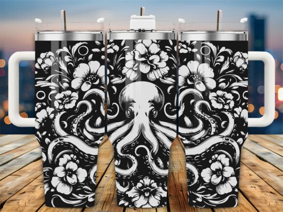 Floral Octopus Garden 40oz Tumbler Design Review
