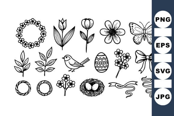 Hand Drawn Spring Floral Set Review