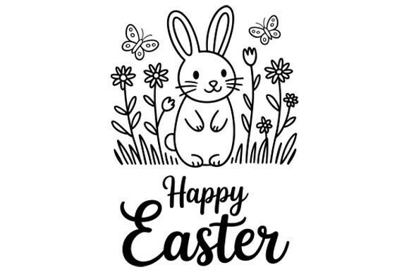 Happy Easter, Floral Bunny, Spring, Flow Review