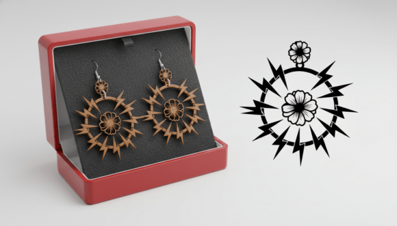 Lightning Floral Circle Earring Laser Review
