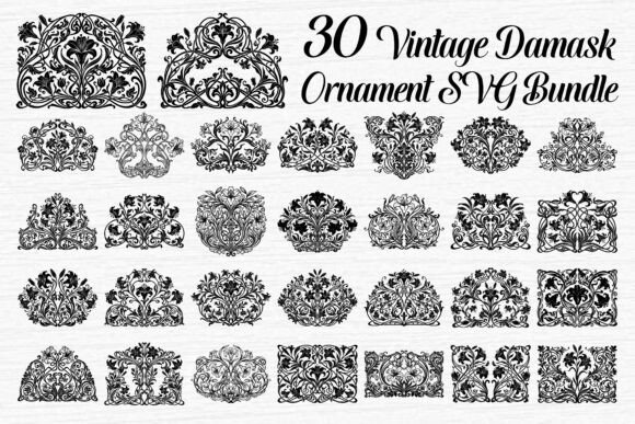 Vintage Damask Ornament SVG Bundle Review